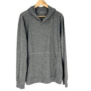 Quince Hoodie Size XL Mens Heather Gray Flowknit Performance Stretch Pullover